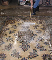 Hand cleaned oriental rugs at Melrose Oriental