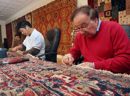 3 generations of oriental rug repair